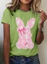 Casual Easter (rabbit) Crew Neck Short Sleeve T-shirt