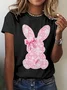 Casual Easter (rabbit) Crew Neck Short Sleeve T-shirt