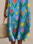 Women Cute Floral Holiday Comfort Beach Maxi Dress