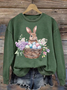 Casual Crew Neck Easter (rabbit) Sweatshirt