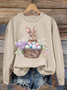 Casual Crew Neck Easter (rabbit) Sweatshirt