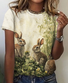 Casual Easter (rabbit) Crew Neck Short Sleeve T-shirt