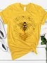 Casual Animal Crew Neck Short Sleeve T-shirt