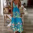 Women Floral Spaghetti Sleeveless Comfy Casual Maxi Dress