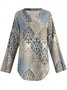 Women's Blouse Graphic Geometric Vintage Floral Daily Long Sleeve V Neck Tops