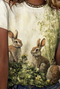 Casual Easter (rabbit) Crew Neck Short Sleeve T-shirt