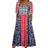 Women Floral Crew Neck Short Sleeve Comfy Casual Maxi Dress