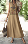 Women Plain V Neck Sleeveless Comfy Casual Maxi Dress