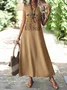 Women Plain V Neck Sleeveless Comfy Casual Maxi Dress