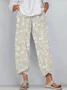 Casual Floral Ankle Pants Pant