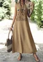 Women Plain V Neck Sleeveless Comfy Casual Maxi Dress