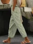 Casual Striped Long Printing Pant