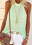 Vintage Striped Halter Sleeveless T-shirt