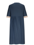 Women Plain V Neck Half Sleeve Comfy Casual Split Joint Maxi Dress