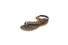 Vintage Geometric Breathable Slip On Flat Heel Thong Sandals Glitter