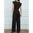 Women Plain Crew Neck Sleeveless Casual Summer Jumpsuit