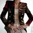 Women Geometric Spring/Fall Outerwear Vintage Printing Long Sleeve Regular Blazer