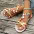 Casual Floral Slip On Flat Heel Espadrille Sandals