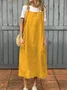 Women Plain Summer Dress Spaghetti Gallus Slip Dress H-Line Dress