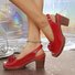 Casual Plain Adjustable Buckle Low Heel Peep-toe Sandals