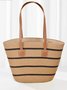 New Straw Bag Women's Summer Handbag Seaside Tote Bag Large Capacity Woven Shoulder Bag High-end Bucket Bag