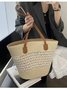 New Straw Bag Women's Summer Handbag Seaside Tote Bag Large Capacity Woven Shoulder Bag High-end Bucket Bag