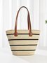 New Straw Bag Women's Summer Handbag Seaside Tote Bag Large Capacity Woven Shoulder Bag High-end Bucket Bag