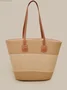 New Straw Bag Women's Summer Handbag Seaside Tote Bag Large Capacity Woven Shoulder Bag High-end Bucket Bag