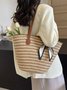 New Straw Bag Women's Summer Handbag Seaside Tote Bag Large Capacity Woven Shoulder Bag High-end Bucket Bag