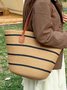 New Straw Bag Women's Summer Handbag Seaside Tote Bag Large Capacity Woven Shoulder Bag High-end Bucket Bag