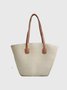 New Straw Bag Women's Summer Handbag Seaside Tote Bag Large Capacity Woven Shoulder Bag High-end Bucket Bag