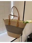 New Straw Bag Women's Summer Handbag Seaside Tote Bag Large Capacity Woven Shoulder Bag High-end Bucket Bag