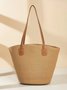 New Straw Bag Women's Summer Handbag Seaside Tote Bag Large Capacity Woven Shoulder Bag High-end Bucket Bag