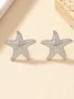 Beach Style Starfish Earrings For Women European And American Ins Style Exaggerated Fashion Earrings Temperament Street Shot Earrings