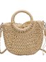 Woven Bag Large Capacity Straw Bag New Style Fire Woven Holiday Style Beach Versatile Shoulder Messenger Bag