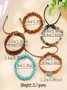 Turquoise Summer New Hot Sale Simple Fashion Bohemian Small Flower Style Turquoise Beaded Wooden Bead Five-piece Bracelet
