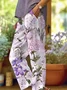 Women Floral Long Pants Casual Spring/Fall Trousers
