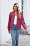 Women Spring/Fall Outerwear Casual Plain Long Sleeve Stand Collar Jacket