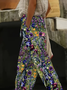 Women Floral Long Pants Casual Spring/Fall Trousers