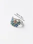 Exquisite Open Enamel Creative Retro Color Flower Ring Ethnic Style Classical Open Adjustable Ring