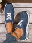 Casual Plain Breathable Lace-Up Low Heel Cortez Split Joint