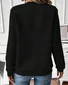 Casual V Neck Plain Sweatshirt