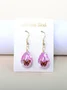 Butterfly Time Gem Dried Flower Gypsophila Lace Flower Pastoral Style Glass Earrings