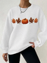 Casual Crew Neck Halloween Sweatshirt