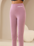 Casual Plain Basics Soft Clouds Fleece Leggings All Season Ankle Pants Leggings
