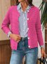 Women Plain Long Sleeve Comfy Casual Cardigan