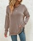 Casual Crew Neck Plain Sweatshirt