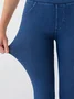 Women Plain Casual All Season Split Joint Long Leggings