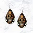 Skull Acrylic 2D Halloween Earrings