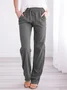Women Plain Long Pants Casual Spring/Fall Trousers